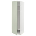 METOD High cabinet w shelves/wire basket, white/Stensund light green, 60x60x200 cm
