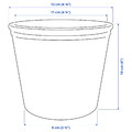 KÖRSBÄRSBJÖRK Plant pot, light grey/beige, 9 cm