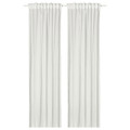 MATILDA Sheer curtains, 1 pair, white/with heading tape, 145x250 cm