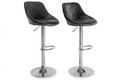 Bar Stool, faux leather, black/chrome
