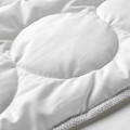 LENAST Quilt for cot, white, grey, 110x125 cm