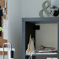 KALLAX Shelving unit with underframe, black-brown/black, 147x164 cm