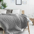 Blanket Chunky, thick, grey
