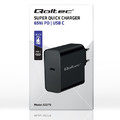 Qoltec Super Quick PD Charger EU Plug 1xUSB C, 65W, 5 20V