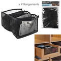 9-Compartment Underwear Organizer, black