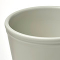 KÖRSBÄRSBJÖRK Plant pot, light grey/beige, 12 cm