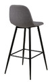 Bar Stool Wilma, light grey/black