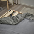 LYNGÖR Divan bed, Valevåg firm/extra firm/light blue dark grey, 180x200 cm
