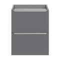 Goodhome Wall-mounted Basin Cabinet Imandra Slim 50cm, grey