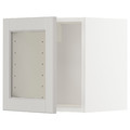 METOD Wall cabinet with glass door, white/Lerhyttan light grey, 40x40 cm