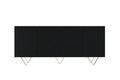 Four-Door Cabinet Scalia 190cm, matt black/gold legs