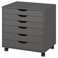 ALEX Drawer unit on castors, dark grey, 67x66 cm