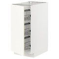 METOD Base cabinet with wire baskets, white/Vallstena white, 40x60 cm