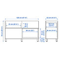 BESTÅ Storage combination w doors/drawers, Lappviken black-brown, 120x40x74 cm