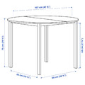 VIHALS / VIHALS Table and 4 chairs, white white/white Tibbleby beige-grey, 107 cm