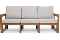 Outdoor 3-seat Sofa MALTA, brown/grey
