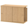 LÅDMAKARE Cabinet with sliding doors, oak effect