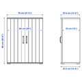 SKRUVBY Cabinet with doors, black-blue, 70x90 cm