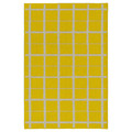 VÄNDPLATS Rug, low pile, yellow/chequered, 60x90 cm