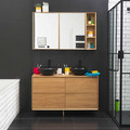 GoodHome Basin Cabinet with Drawers Avela 80 cm, oak effect