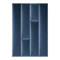 Upholstered Wall Panel Rectangle Stegu Mollis 60x15cm, dark blue