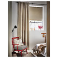 ROSENMANDEL Room darkening curtains, 1 pair, yellow-beige, 135x300 cm