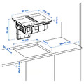 TÄCKNAN Induction hob/integrated extractor, IKEA 300 black, 60 cm
