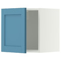 METOD Wall cabinet, white/Lerhyttan blue, 40x40 cm