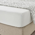 VÅRVIAL Fitted sheet, white, 120x200 cm