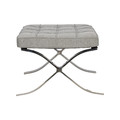 Footstool BA1, fabric, light grey