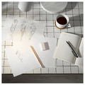 LAGKAPTEN / MITTBACK Desk, white anthracite/birch, 140x60 cm
