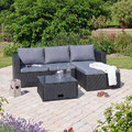 Outdoor Corner Furniture Set ROMA RELAX, black