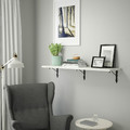BERGSHULT / KROKSHULT Wall shelf, white, anthracite, 120x30 cm