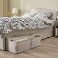 RAMNEFJÄLL Upholstered bed frame, Kilanda light beige, 160x200 cm