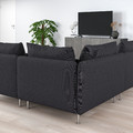 SÖDERHAMN Corner sofa, 4-seat, with open end/Fridtuna dark grey
