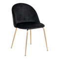Velvet Dining Chair with Metal Legs Vic, gold/black