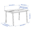 MITTZON Conference table, birch veneer/black, 140x108x75 cm