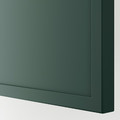 METOD Wall cb f extr hood w shlf/door, white/Aspudden dark grey-green, 60x60 cm