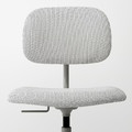BLECKBERGET Swivel chair, Klovsta white/grey