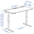 MITTZON Desk sit/stand, electric oak veneer/white, 120x80 cm
