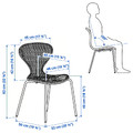 SKÅLSTA Chair, rattan/tubular metal/light grey-beige