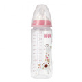 NUK First Choice Plus Baby Bottle with Temperature Control 300ml 6-18m, pink