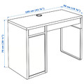 MICKE Desk, white, 105x50 cm