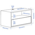 EKET Wall mounted media shelf w rail, brown/walnut effect, 70x35x35 cm