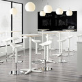 JANINGE Bar stool, white, 76 cm