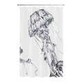 Shower Curtain GoodHome Islay 180 x 200 cm, jellyfish