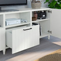 BESTÅ TV bench with doors and drawers, white, Sutterviken/Kabbarp white, 240x42x74 cm