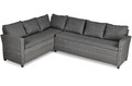 Large Garden Corner Sofa, Set with table, dark grey