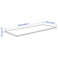 EKBACKEN Worktop, grey-beige stone effect/laminate, 246x2.8 cm