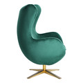 Armchair Egg Velvet Gold, dark green